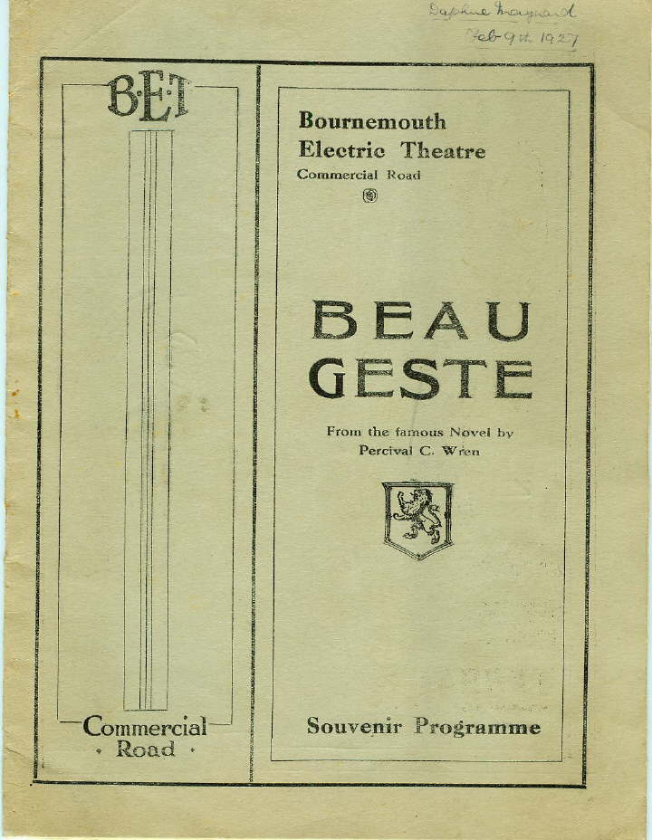 Beau Geste Souvenir Programme